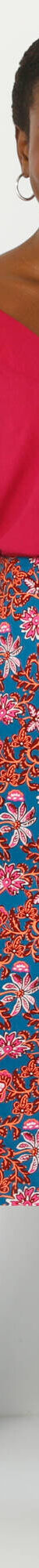 Jupe boutonnée fleuri unie, viscose  (bleu / violine) Jupe boutonnée fleuri unie, viscose  (bleu / violine)